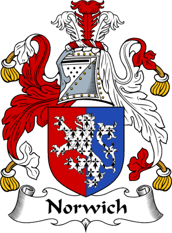 EnglishGathering - The Norwich Coat of Arms (Family Crest) and Surname