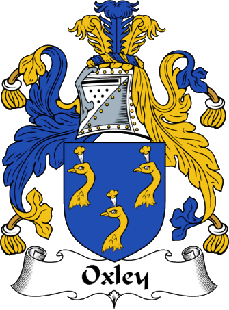 EnglishGathering - The Oxley Coat of Arms (Family Crest) and Surname