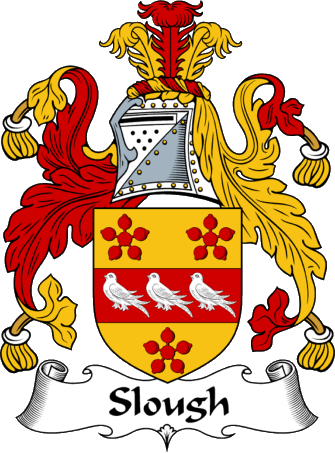 EnglishGathering - The Slough Coat of Arms (Family Crest) and Surname